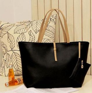   Black Womens Lady PU Leather Hobo Messenger Shoulder Bag Handbag J