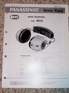 Panasonic Service Manual~RD 51 Magic Headphone/Radio