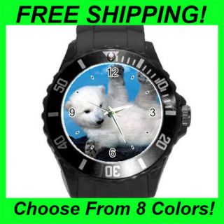 Polar Bear Cub   Round Sports Watch (8 Colors)  LW1815