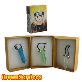   FIRST HOKAGE TSUNADE CRYSTAL NECKLACE Green/White/Blue Cosplay
