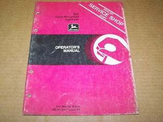 a586) John Deere Operator Manual 335 Skid Mount Sprayer