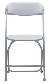 100 PACK) STACKABLE PLASTIC FOLDING CHAIRS WHITE COLOR