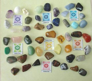 Unique Chakra Balancing Healing 49 Tumbled Stones Kit L