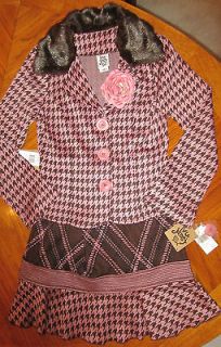 NWT IVY JANE JACKET & SKIRT SUIT FAUX FUR COLLAR WOMANS LADIES SMALL 