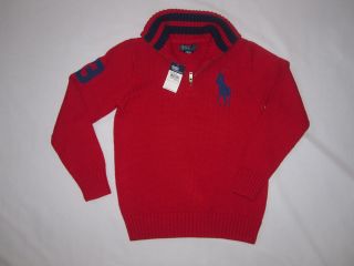 Polo Ralph Lauren kids boys youth Sweater shirt Big pony new red