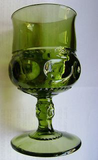 VINTAGE GREEN FOSTORIA DRINKING GLASSES BEAUTIFUL SET OF 8 PERFECT FOR 
