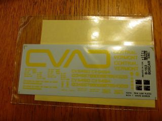 Herald King Decal #B 152 Central Vermont CV Boxcar 4 78 (Yellow 
