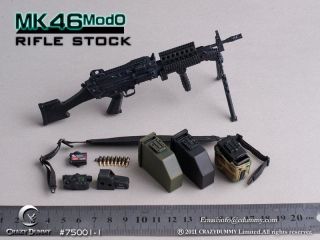 Crazy Dummy MK46 Mod0 Rifle Stock 75001 1 Black Ver
