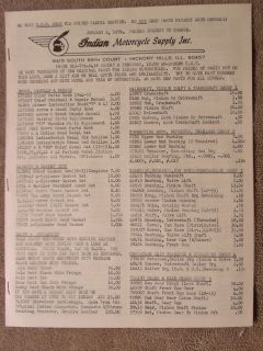   Motorcycle Supply Inc.  1976 Parts and Price List  Hickory Hills , IL