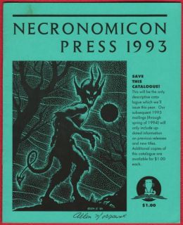 LOVECRAFT Necronomicon Press 1993 SIGNED Catalogue