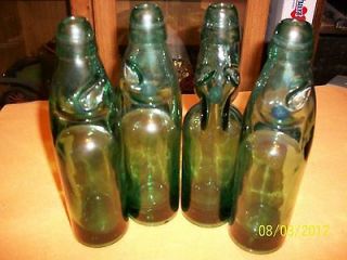 Codd Bottle   Lot of 6 Marble Stopper Bottle   1872 Invention by Hiram 