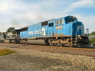 Custom Weathered Athearn Genesis SD60I Conrail #5595 or NS with 