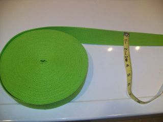 and 1 half inch wide green cotton webbing for handles can sale by 1 