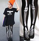 Punk Rock EMO Halloween Ghost Skeleton Bone X Ray Pantyhose Tights 