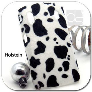 Holstein Velvet Felt Snap on Hard Skin Case Back Cover For ZTE Skate 