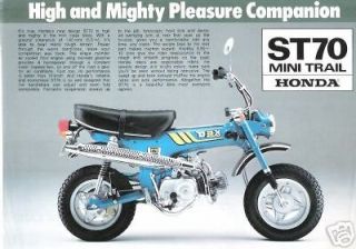 Honda ST70 DAX Motorcycle Sales Brochure ST Mini Trail