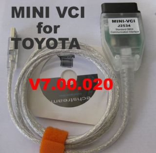 2012 Newest V7.00.020 MINI VCI V7 for TOYOTA Cable & Software TIS 