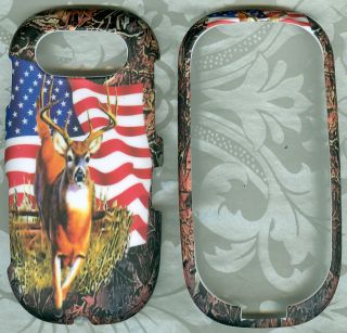 usa buck deer RUBBERIZED PHONE COVER Pantech P2020 EASE at&t case