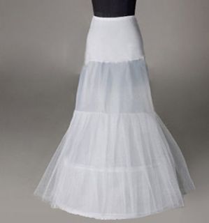 2012 New 2 Hoops White Fishtail Mermaid Bridal Wedding Petticoat 1 