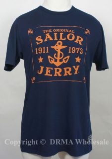 Authentic SAILOR JERRY Tattoo Anchor Aweigh Slim Fit T Shirt S M L XL 