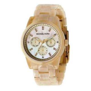 Michael Kors Unisex Horn Acrylic Chronograph Crystal MK5039