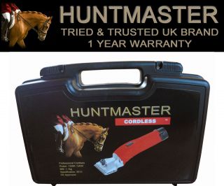 HUNTMASTER HEAVY DUTY CORDLESS HORSE CLIPPERS, ALL COAT TYPES, ALL 