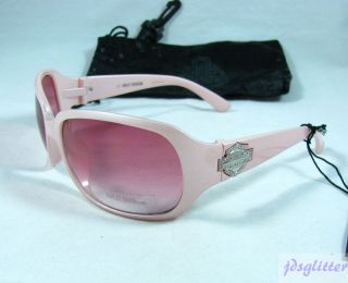 HARLEY DAVIDSON Pink Diva with Pink Crystals Logo Sunglasses # HDS006 