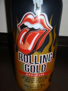 Japan SUNTORY Rolling STONES BAR rare ROLLING GOLD glass bottle Mick 