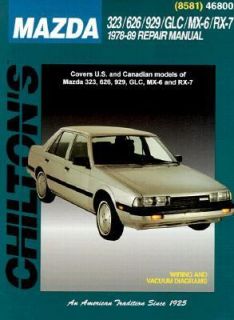 Mazda 323, 626, 929, GLC, MX 6, and RX 7, 1978 89 by Chilton 