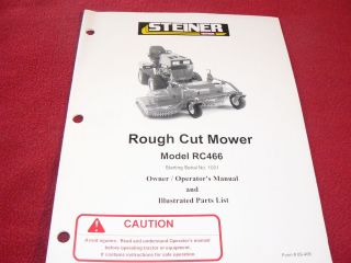 Steiner RC466 Rough Cut Mower Operators Manual