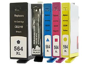 PACK Remanufactured HP 564XL Ink Cartridge Set for PhotoSmart Inkjet 