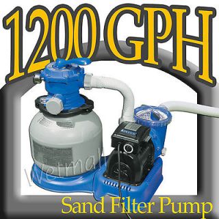   1200 GPH Sand Filter Pump with GFCI Above Ground Swimming Pool Filter