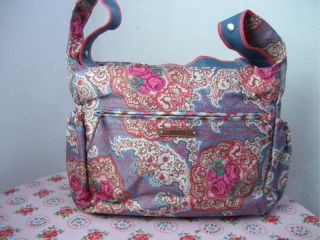 Oilily diaperbag wickeltasche babybag luier pink roses  apron +