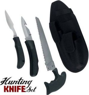 pc. Hunting Knife Set Game Deer Processing Saw Knives w/Sheath