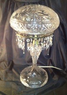18.5 Beautiful Antique American Brilliant Cut Glass Lamp #1**