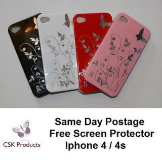 BUTTERFLY DECORATIVE IPHONE 4 / 4S MOBILE PHONE HARD CASE NEW