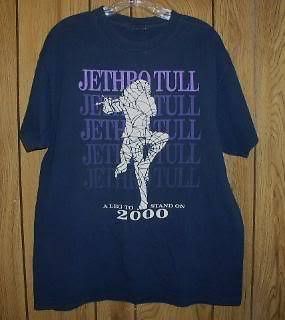 Jethro Tull Concert Tour T Shirt 2000 A Leg To Stand On Ian Anderson