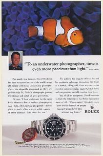 1996 Underwater Photographer David Doubilet Clownfish Rolex Submariner 