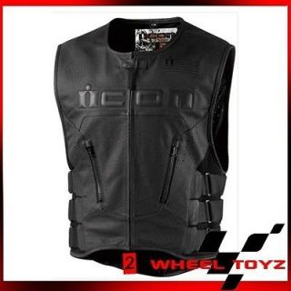 ICON Leather Vest Regulator Search and Destroy Motorcycle Vest 4xl