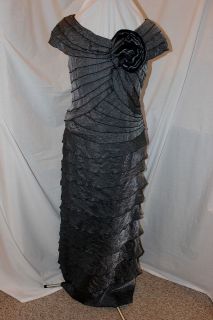   Size 12 dark silver mother of the brided beaded formal gown, Ignite