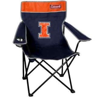 Coleman Illinois Fighting Illini Quad Folding Chair   Orange/Navy Blue