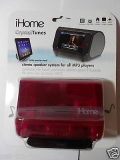 iHome CrystalTunes STEREO SPEAKER SYSTEM for iPod, TabletModel 