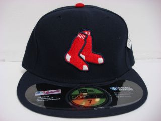   Sox New Era 59Fifty Cap Fitted Straight Brim Navy Socks On Field Hat