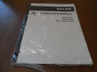Agco Hesston 4925 Bale Accumulator Operators Manual #700718365