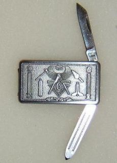 Masonic Money Clip With Knife & File