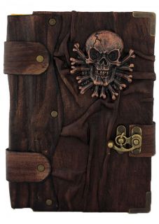 Skull and Bones Cast Leather bound Journal   / Notebook / Diary 