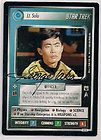 Autographed Star Trek CCG 1E Tribbles Lt Sulu (George Takei) v0323