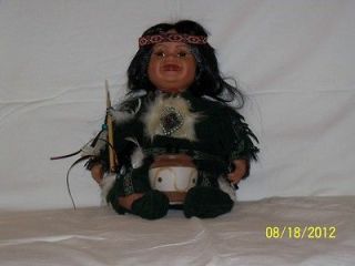 CATHAY COLLECTION PORCELAIN NATIVE AMERICAN INDIAN DOLL