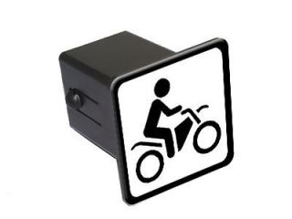   Bike Off Road Sign Symbol   1.25 Tow Trailer Hitch Cover Plug Insert