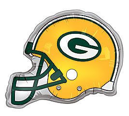 Green Bay Packers NFL Team 26 Helmet Shaped Party Mylar Foil Balloon